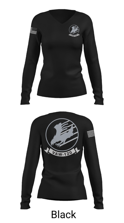 VAW-120 7271813 Women's Long Sleeve V-neck Shirt - 35