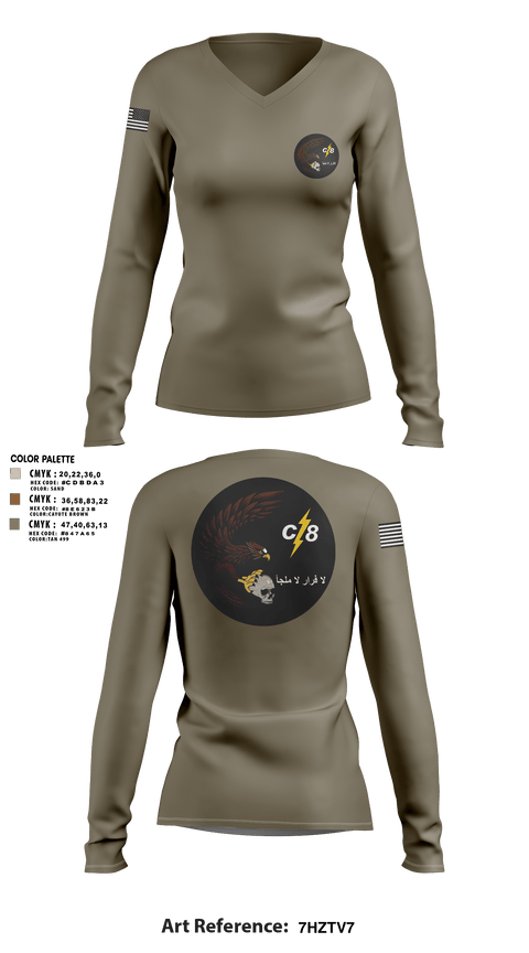 Womens Long Sleeve Vneck Shirt, CHARGERCrusher C8, , Teamtime, Team time, sublimation, custom sports apparel, team uniforms, spirit wear, spiritwear, sports uniforms, custom shirts, team store, custom team store, fundraiser sports, apparel fundraiser