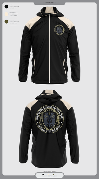 Windbreaker, Overwatch Defense International, , Teamtime, Team time, sublimation, custom sports apparel, team uniforms, spirit wear, spiritwear, sports uniforms, custom shirts, team store, custom team store, fundraiser sports, apparel fundraiser