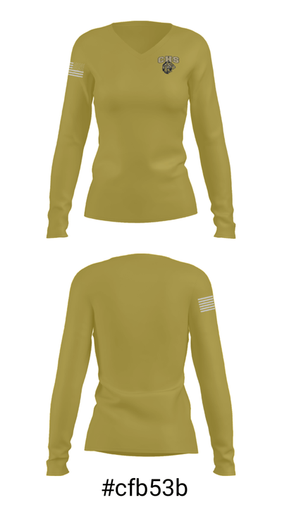Conroe High School Tennis 29662887 Women's Long Sleeve V-neck Shirt - 20