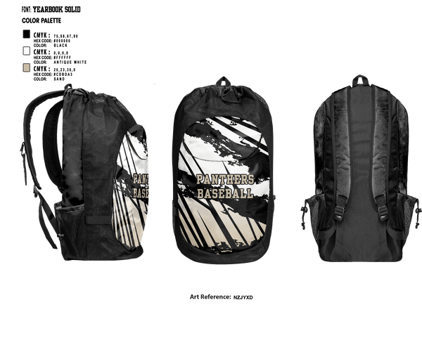 Gear Bag, Panthers, Baseball, Teamtime, Team time, sublimation, custom sports apparel, team uniforms, spirit wear, spiritwear, sports uniforms, custom shirts, team store, custom team store, fundraiser sports, apparel fundraiser