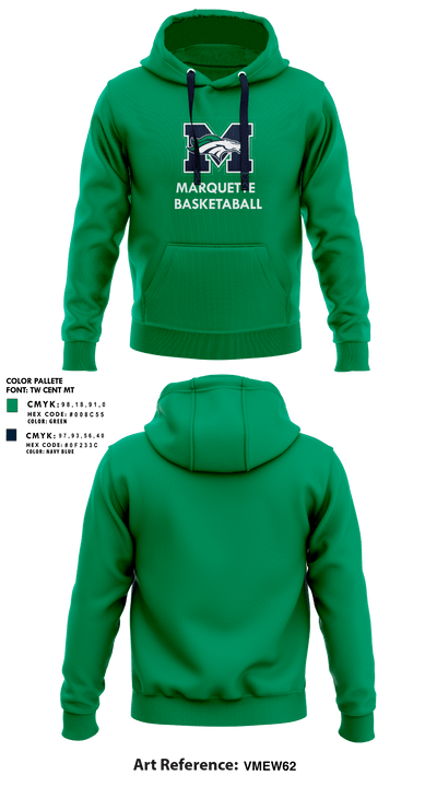 Marquette High School Basketball 44425832 Hoodie - 1