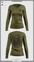 Forge 66606532 Women's Long Sleeve V-neck Shirt -1 2