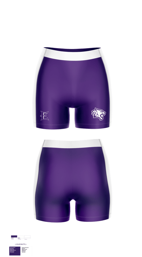 Women's Compression Shorts, Elgin High School Volleyball, Women's Volleyball, Teamtime, Team time, sublimation, custom sports apparel, team uniforms, spirit wear, spiritwear, sports uniforms, custom shirts, team store, custom team store, fundraiser sports, apparel fundraiser