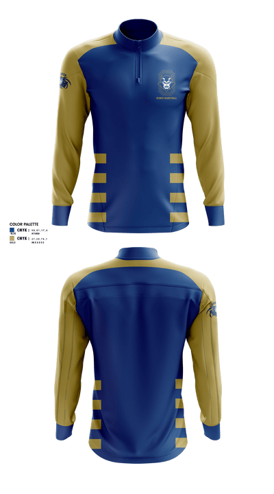 Oconto High School Basketball 74094120 Quarter Zip Jacket - 1