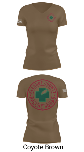 Women's Short Sleeve Vneck Shirt, Bledsoe County Rescue Squad, , Teamtime, Team time, sublimation, custom sports apparel, team uniforms, spirit wear, spiritwear, sports uniforms, custom shirts, team store, custom team store, fundraiser sports, apparel fundraiser