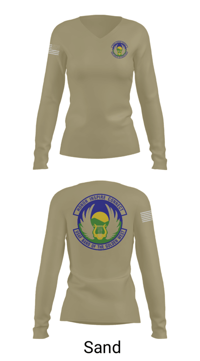 USAF Band of the Golden West 2568323 Women's Long Sleeve V-neck Shirt - 47