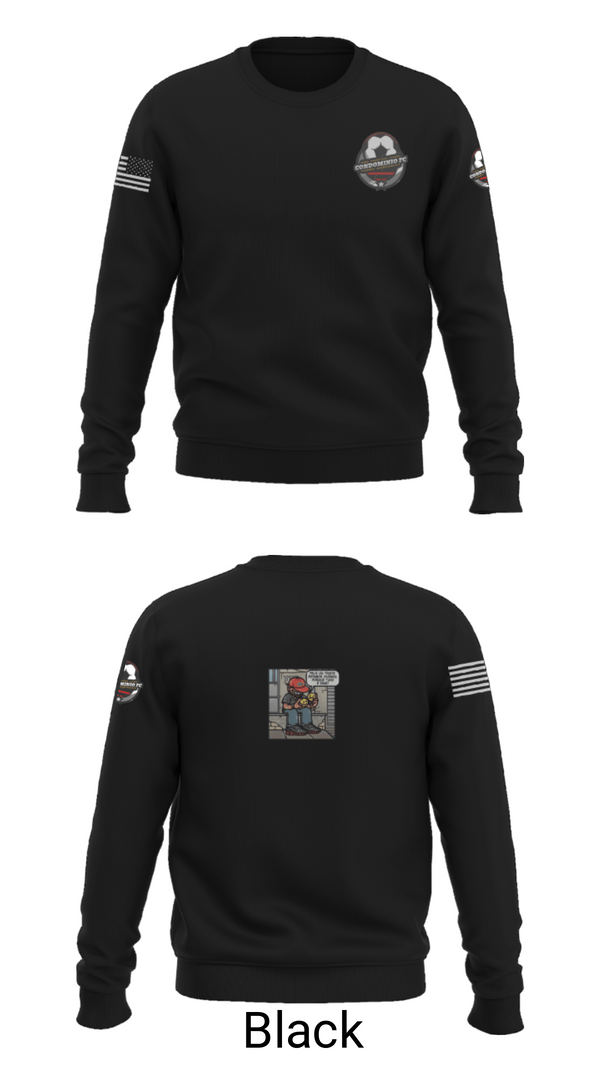 Crew Neck Sweatshirt, Condominio FC, Men's Soccer, Teamtime, Team time, sublimation, custom sports apparel, team uniforms, spirit wear, spiritwear, sports uniforms, custom shirts, team store, custom team store, fundraiser sports, apparel fundraiser
