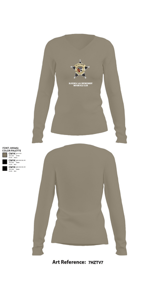 Womens Long Sleeve Vneck Shirt, Bluecrew law enforcement motorcycle club, , Teamtime, Team time, sublimation, custom sports apparel, team uniforms, spirit wear, spiritwear, sports uniforms, custom shirts, team store, custom team store, fundraiser sports, apparel fundraiser