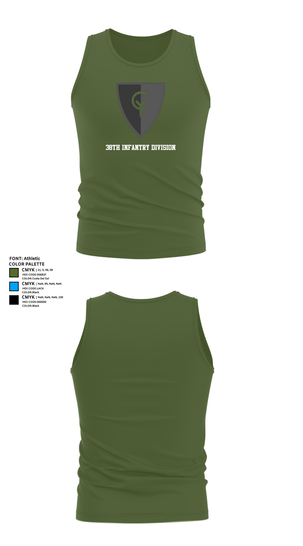 Tank Top, 38th Infantry Division, , Teamtime, Team time, sublimation, custom sports apparel, team uniforms, spirit wear, spiritwear, sports uniforms, custom shirts, team store, custom team store, fundraiser sports, apparel fundraiser