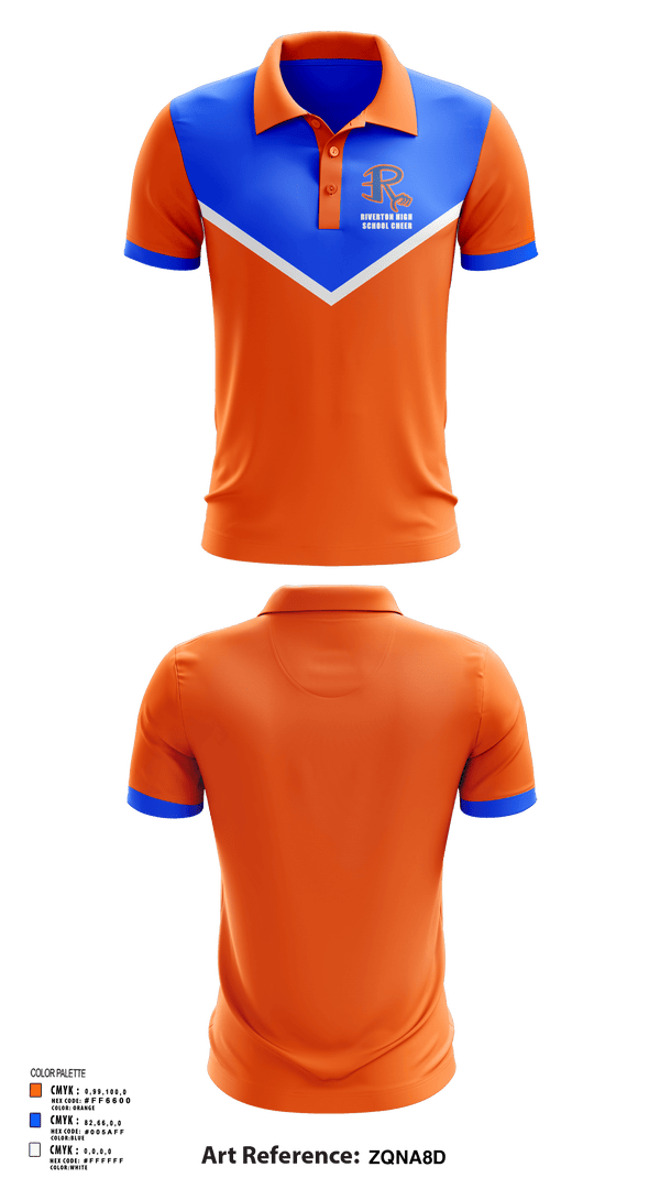 Short Sleeve Performance Polo, Riverton High School Cheer, Cheer, Teamtime, Team time, sublimation, custom sports apparel, team uniforms, spirit wear, spiritwear, sports uniforms, custom shirts, team store, custom team store, fundraiser sports, apparel fundraiser