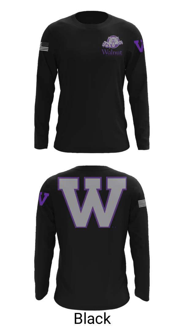 Long Sleeve Performance Shirt, Walnut Middle School, Spirit Store, Teamtime, Team time, sublimation, custom sports apparel, team uniforms, spirit wear, spiritwear, sports uniforms, custom shirts, team store, custom team store, fundraiser sports, apparel fundraiser