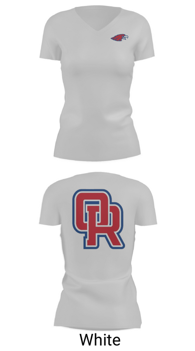 Oak Ridge High School Tennis 19732453 Women's Short Sleeve V-neck Shirt - 7