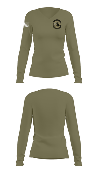 Womens Long Sleeve Vneck Shirt, 102nd CES, Air Force, Teamtime, Team time, sublimation, custom sports apparel, team uniforms, spirit wear, spiritwear, sports uniforms, custom shirts, team store, custom team store, fundraiser sports, apparel fundraiser