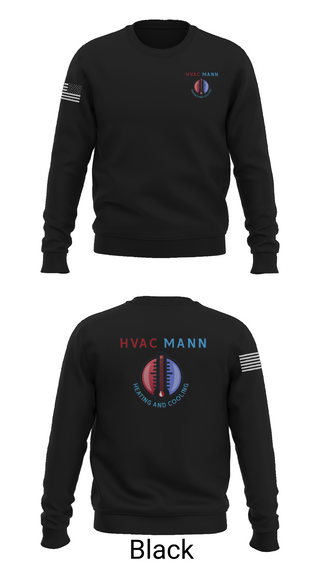 Crew Neck Sweatshirt, Hvacmannllc, , Teamtime, Team time, sublimation, custom sports apparel, team uniforms, spirit wear, spiritwear, sports uniforms, custom shirts, team store, custom team store, fundraiser sports, apparel fundraiser