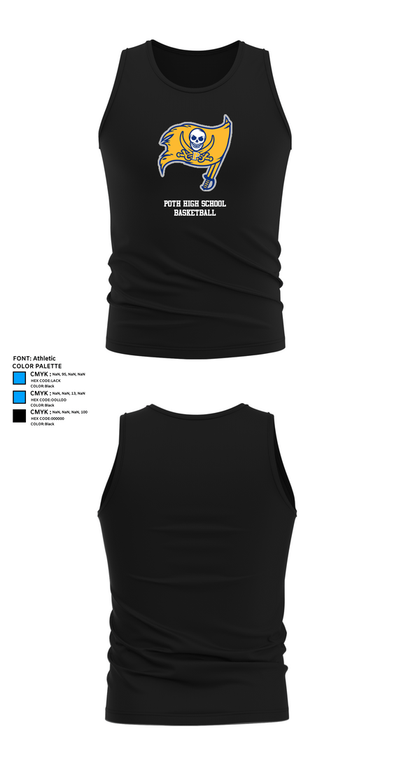 Tank Top, Poth High School Basketball, Men's Basketball, Teamtime, Team time, sublimation, custom sports apparel, team uniforms, spirit wear, spiritwear, sports uniforms, custom shirts, team store, custom team store, fundraiser sports, apparel fundraiser
