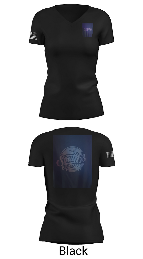 Womens Short Sleeve Vneck Shirt, South’s Boot Camp, , Teamtime, Team time, sublimation, custom sports apparel, team uniforms, spirit wear, spiritwear, sports uniforms, custom shirts, team store, custom team store, fundraiser sports, apparel fundraiser