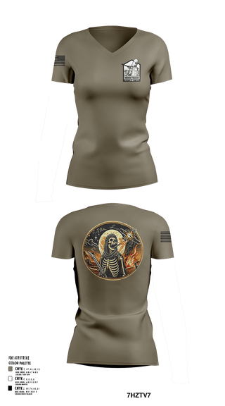 Womens Short Sleeve Vneck Shirt, 1-144 FA BN, National Guard, Teamtime, Team time, sublimation, custom sports apparel, team uniforms, spirit wear, spiritwear, sports uniforms, custom shirts, team store, custom team store, fundraiser sports, apparel fundraiser