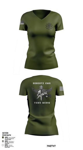 Womens Short Sleeve Vneck Shirt, Schertz SWAT, Fire Department, Teamtime, Team time, sublimation, custom sports apparel, team uniforms, spirit wear, spiritwear, sports uniforms, custom shirts, team store, custom team store, fundraiser sports, apparel fundraiser
