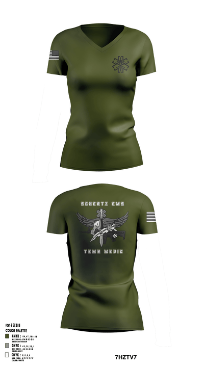 Schertz SWAT 48439829 Women's Short Sleeve V-neck Shirt - 7