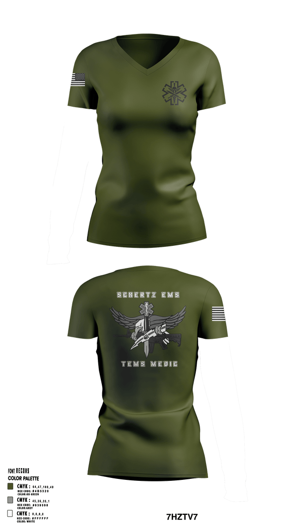 Womens Short Sleeve Vneck Shirt, Schertz SWAT, Fire Department, Teamtime, Team time, sublimation, custom sports apparel, team uniforms, spirit wear, spiritwear, sports uniforms, custom shirts, team store, custom team store, fundraiser sports, apparel fundraiser