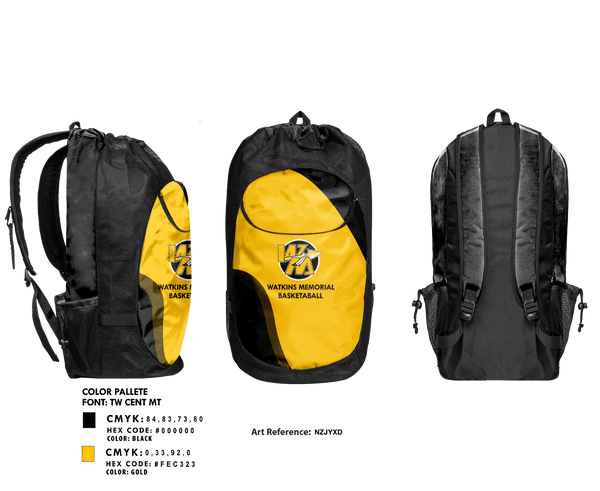 Gear Bag, Watkins Memorial High School Basketball, Women's Basketball, Teamtime, Team time, sublimation, custom sports apparel, team uniforms, spirit wear, spiritwear, sports uniforms, custom shirts, team store, custom team store, fundraiser sports, apparel fundraiser