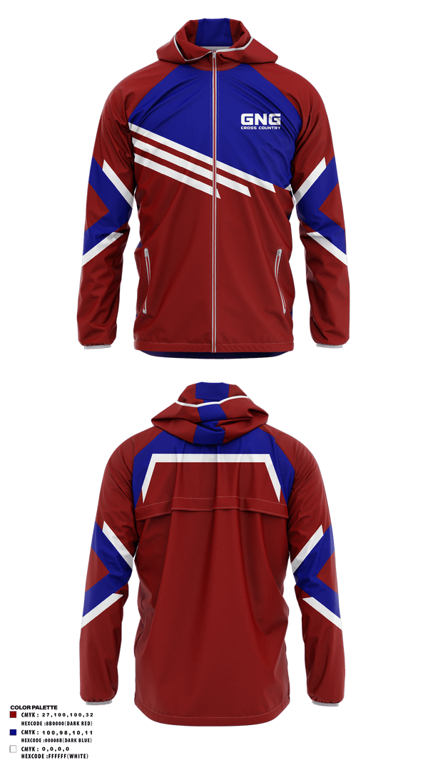 Windbreaker, GNG CROSS COUNTRY, Cross Country, Teamtime, Team time, sublimation, custom sports apparel, team uniforms, spirit wear, spiritwear, sports uniforms, custom shirts, team store, custom team store, fundraiser sports, apparel fundraiser