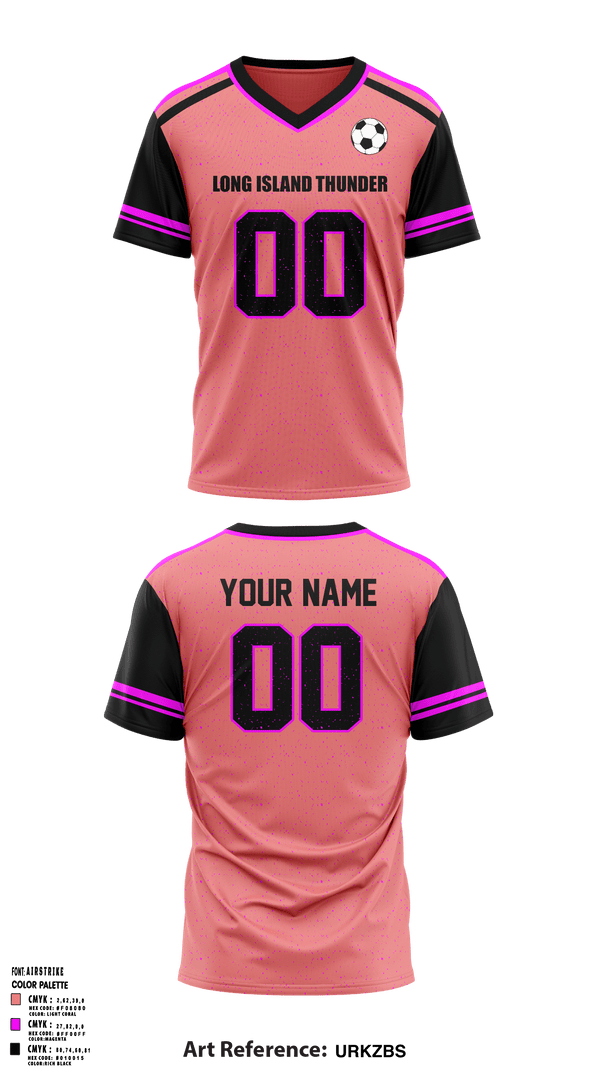 Womens Soccer Jersey, Long Island Thunder, Women's Soccer, Teamtime, Team time, sublimation, custom sports apparel, team uniforms, spirit wear, spiritwear, sports uniforms, custom shirts, team store, custom team store, fundraiser sports, apparel fundraiser