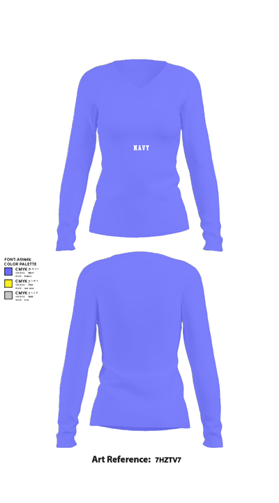 USS PENNSYLVANIA 38296466 Women's Long Sleeve V-neck Shirt - 22