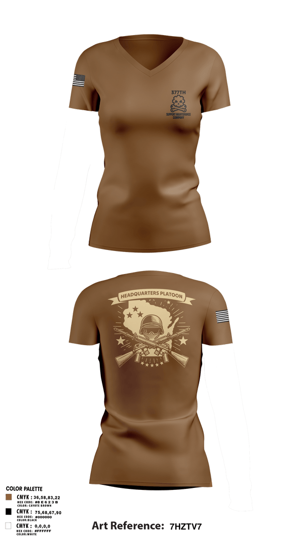 Womens Short Sleeve Vneck Shirt, 377th SMC, Army, Teamtime, Team time, sublimation, custom sports apparel, team uniforms, spirit wear, spiritwear, sports uniforms, custom shirts, team store, custom team store, fundraiser sports, apparel fundraiser