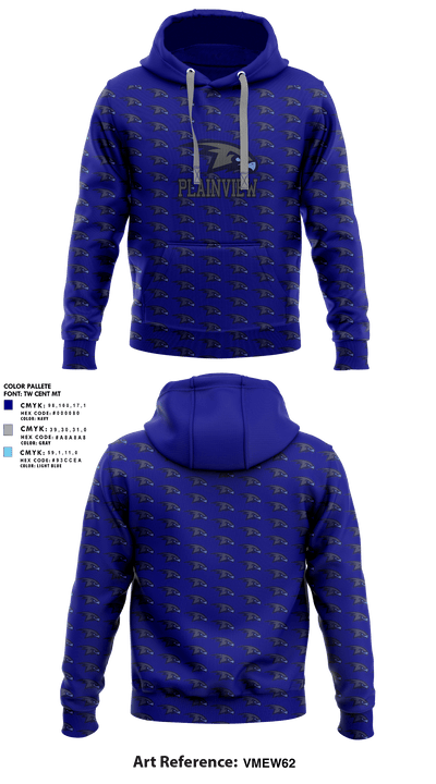 Plainview Hawks 8354559 Hoodie - 10