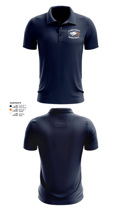 Clarke County High School Basketball 41181396 Short Sleeve Performance Polo - 4