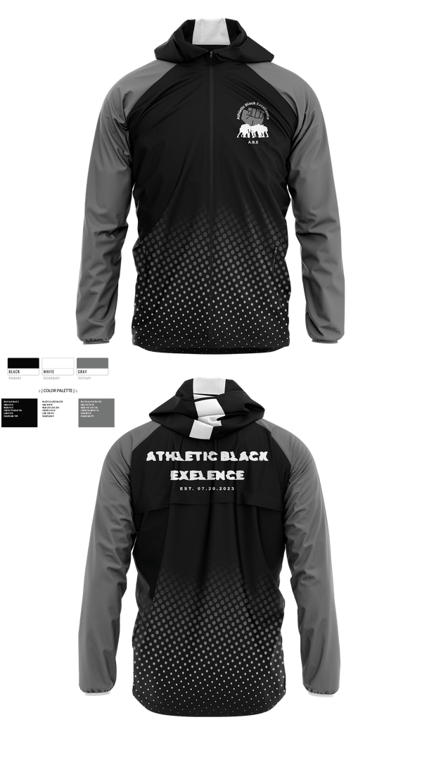 Windbreaker, Athletic Black Excellence, Track & Field, Teamtime, Team time, sublimation, custom sports apparel, team uniforms, spirit wear, spiritwear, sports uniforms, custom shirts, team store, custom team store, fundraiser sports, apparel fundraiser