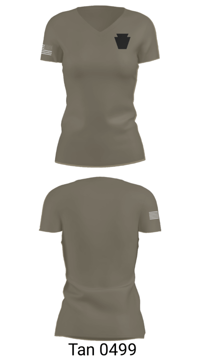 Blackout 17717609 Women's Short Sleeve V-neck Shirt - 65