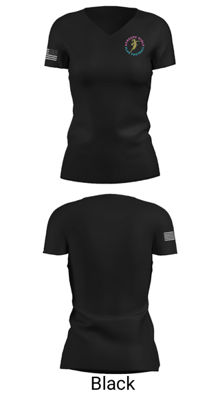 Women's Short Sleeve Vneck Shirt, Acreage Girls Flag Football, Football, Teamtime, Team time, sublimation, custom sports apparel, team uniforms, spirit wear, spiritwear, sports uniforms, custom shirts, team store, custom team store, fundraiser sports, apparel fundraiser