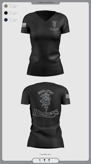Womens Short Sleeve Vneck Shirt, 3RD PLT95TH CBRN3rd plt, Army, Teamtime, Team time, sublimation, custom sports apparel, team uniforms, spirit wear, spiritwear, sports uniforms, custom shirts, team store, custom team store, fundraiser sports, apparel fundraiser