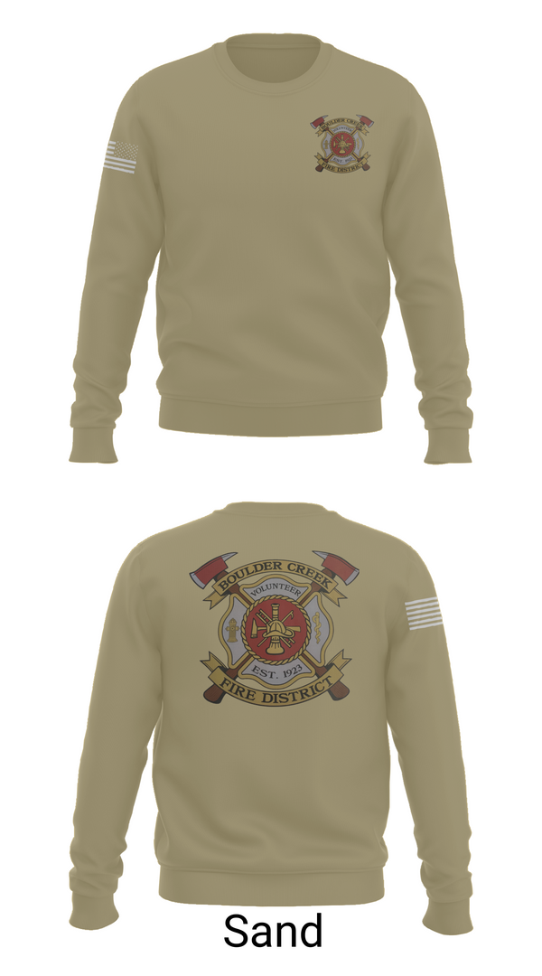 Crew Neck Sweatshirt, Boulder creek fire, , Teamtime, Team time, sublimation, custom sports apparel, team uniforms, spirit wear, spiritwear, sports uniforms, custom shirts, team store, custom team store, fundraiser sports, apparel fundraiser