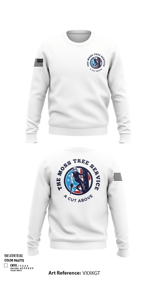 Crew Neck Sweatshirt, The Moss Tree Service, , Teamtime, Team time, sublimation, custom sports apparel, team uniforms, spirit wear, spiritwear, sports uniforms, custom shirts, team store, custom team store, fundraiser sports, apparel fundraiser