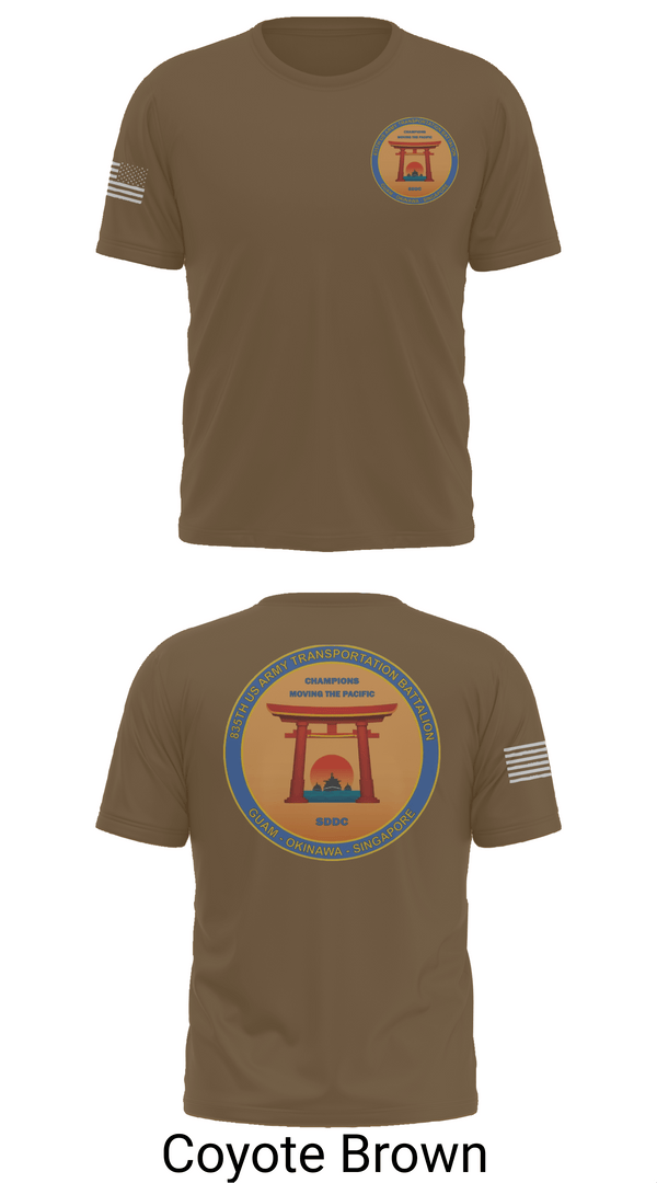 Short Sleeve Performance Shirt, 835th Transportation BN, Army, Teamtime, Team time, sublimation, custom sports apparel, team uniforms, spirit wear, spiritwear, sports uniforms, custom shirts, team store, custom team store, fundraiser sports, apparel fundraiser