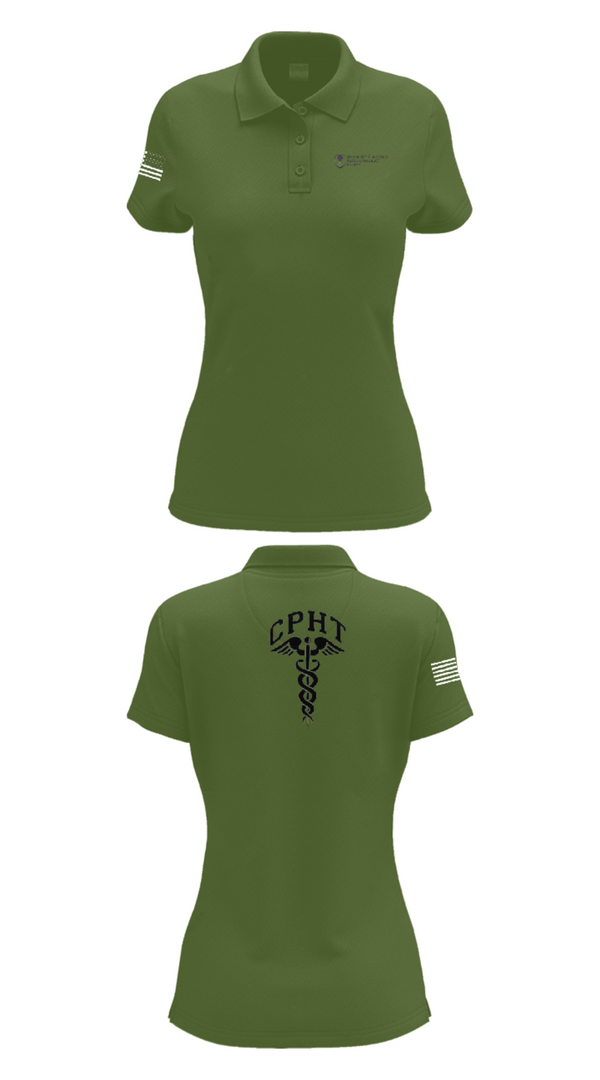 Women's Short Sleeve Performance Polo, ATAMMC Pharmacy, Army, Teamtime, Team time, sublimation, custom sports apparel, team uniforms, spirit wear, spiritwear, sports uniforms, custom shirts, team store, custom team store, fundraiser sports, apparel fundraiser