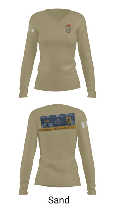 323 chem maint 12311738 Women's Long Sleeve V-neck Shirt - 97