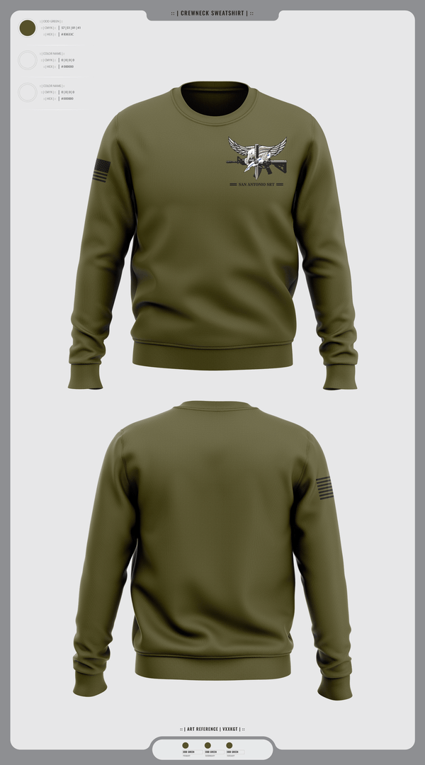 Crew Neck Sweatshirt, San Antonio SRT, Police, Teamtime, Team time, sublimation, custom sports apparel, team uniforms, spirit wear, spiritwear, sports uniforms, custom shirts, team store, custom team store, fundraiser sports, apparel fundraiser