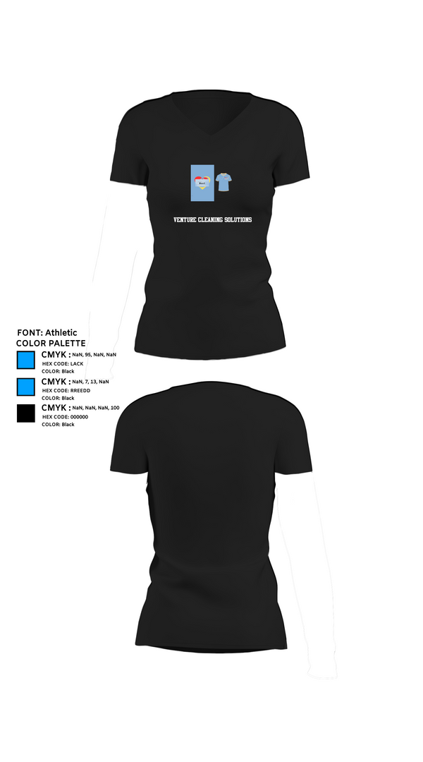 Womens Short Sleeve Vneck Shirt, Venture cleaning solutions, , Teamtime, Team time, sublimation, custom sports apparel, team uniforms, spirit wear, spiritwear, sports uniforms, custom shirts, team store, custom team store, fundraiser sports, apparel fundraiser
