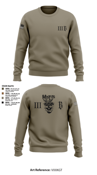 Crew Neck Sweatshirt, 3B 1-325 AIR, 2BCT, 82ND ABN DIV, Army, Teamtime, Team time, sublimation, custom sports apparel, team uniforms, spirit wear, spiritwear, sports uniforms, custom shirts, team store, custom team store, fundraiser sports, apparel fundraiser
