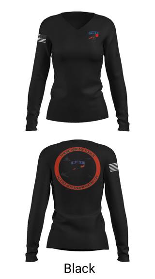 Womens Long Sleeve Vneck Shirt, Bravo 1/78th FA, Army, Teamtime, Team time, sublimation, custom sports apparel, team uniforms, spirit wear, spiritwear, sports uniforms, custom shirts, team store, custom team store, fundraiser sports, apparel fundraiser