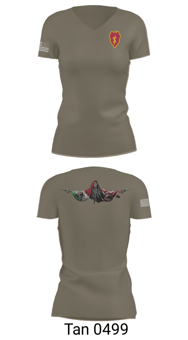 Women's Short Sleeve Vneck Shirt, 25th ID, Army, Teamtime, Team time, sublimation, custom sports apparel, team uniforms, spirit wear, spiritwear, sports uniforms, custom shirts, team store, custom team store, fundraiser sports, apparel fundraiser