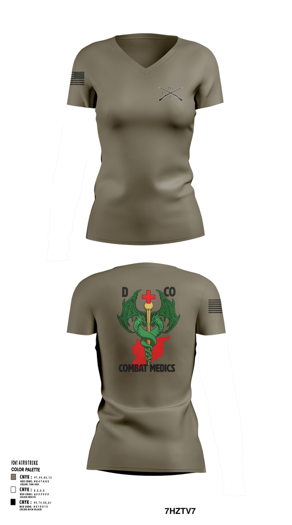 Womens Short Sleeve Vneck Shirt, D-co 1-114th, Army, Teamtime, Team time, sublimation, custom sports apparel, team uniforms, spirit wear, spiritwear, sports uniforms, custom shirts, team store, custom team store, fundraiser sports, apparel fundraiser