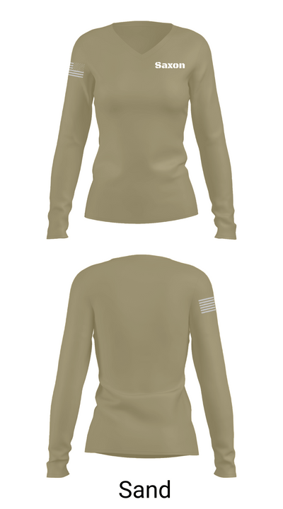 Saxon 39923770 Women's Long Sleeve V-neck Shirt - 97