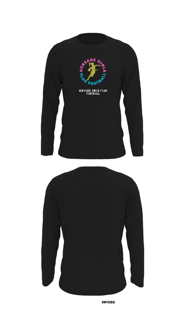 Long Sleeve Performance Shirt, Acreage Girls Flag Football, Football, Teamtime, Team time, sublimation, custom sports apparel, team uniforms, spirit wear, spiritwear, sports uniforms, custom shirts, team store, custom team store, fundraiser sports, apparel fundraiser