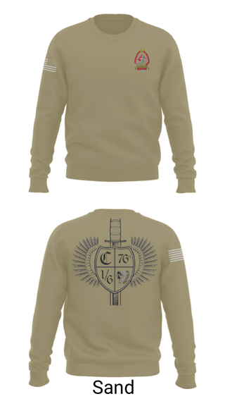 Crew Neck Sweatshirt, 1/6 Charlie company, , Teamtime, Team time, sublimation, custom sports apparel, team uniforms, spirit wear, spiritwear, sports uniforms, custom shirts, team store, custom team store, fundraiser sports, apparel fundraiser